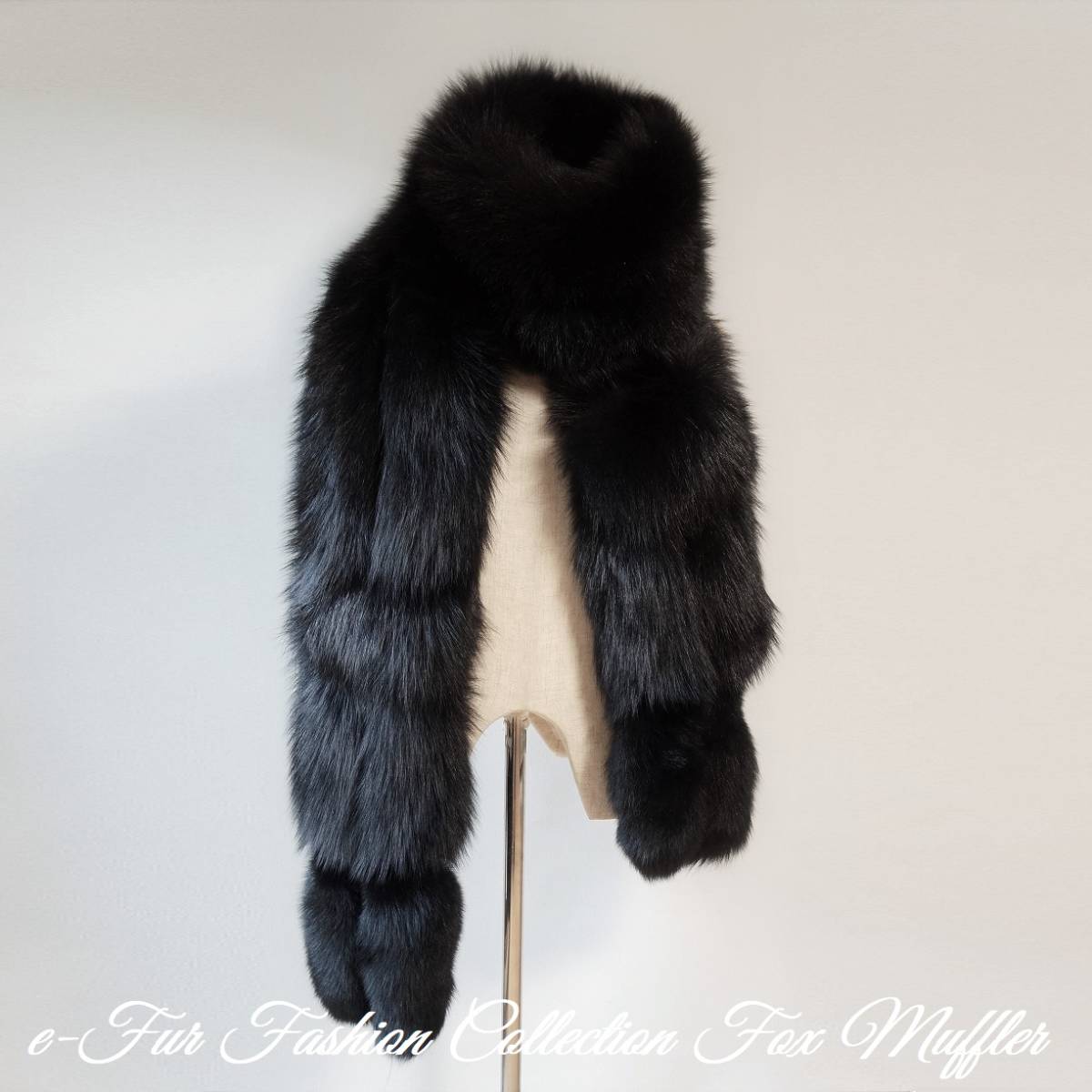  elegant color .! adult charm . discount establish * black fox fur shawl stole genuine article fur men's fur muffler long muffler 