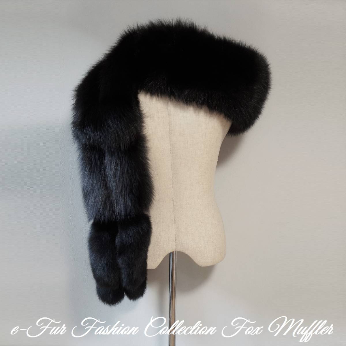  elegant color .! adult charm . discount establish * black fox fur shawl stole genuine article fur men's fur muffler long muffler 