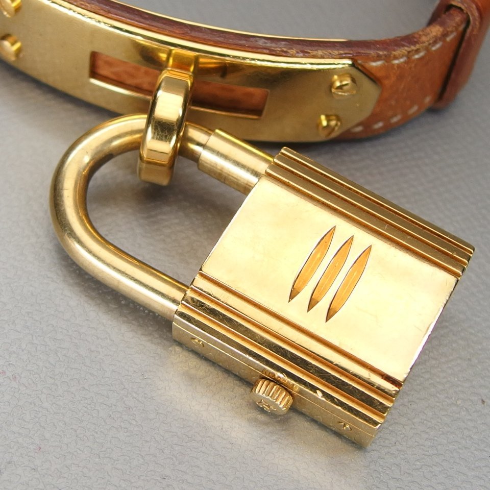 モデル 電池交換済 Hermes エルメス Kelly ケリーウォッチ キャメル系 ...
