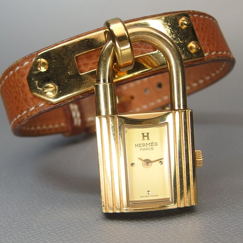 モデル 電池交換済 Hermes エルメス Kelly ケリーウォッチ キャメル系 ...