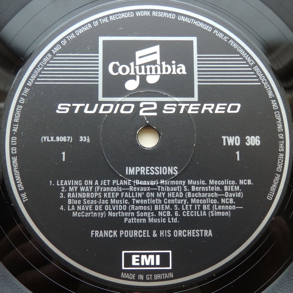 LP FRANCK POURCEL AND HIS ORCHESTRA IMPRESSIONS TWO 306 英盤_画像4