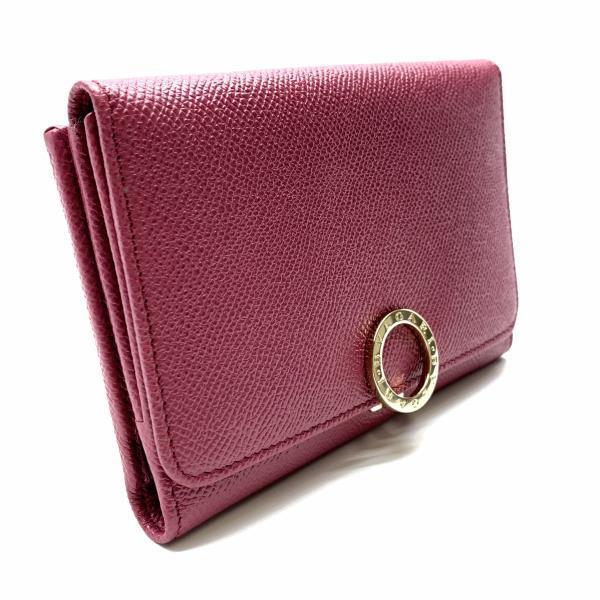 ほぼ未使用 BVLGARI ブルガリ ブルガリブルガリ Wフラップ 二つ折り