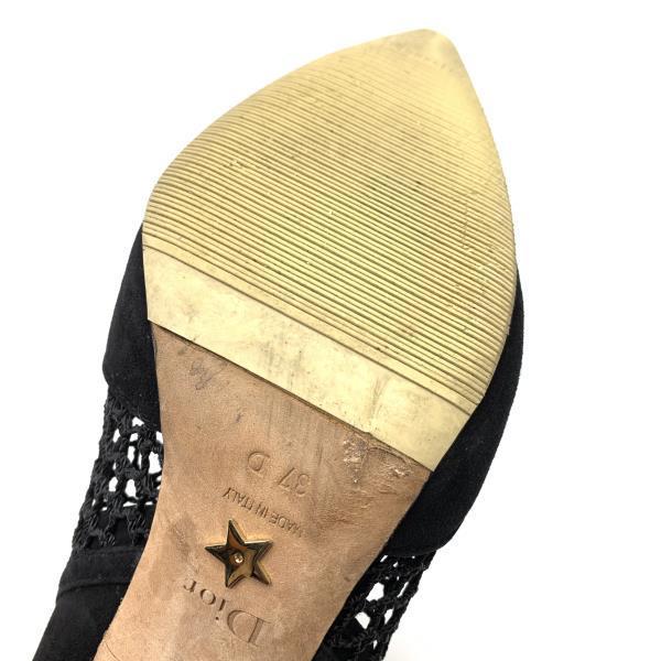 Dior Dior короткие сапоги ботиночки - размер 37 ( примерно 24cm) чёрный черный булавка каблук туфли-лодочки обувь женский управление RY21004595