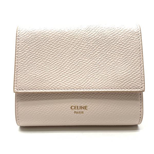 新品未使用】CELINE セリーヌ スモール トリフォールドウォレット ペブル-