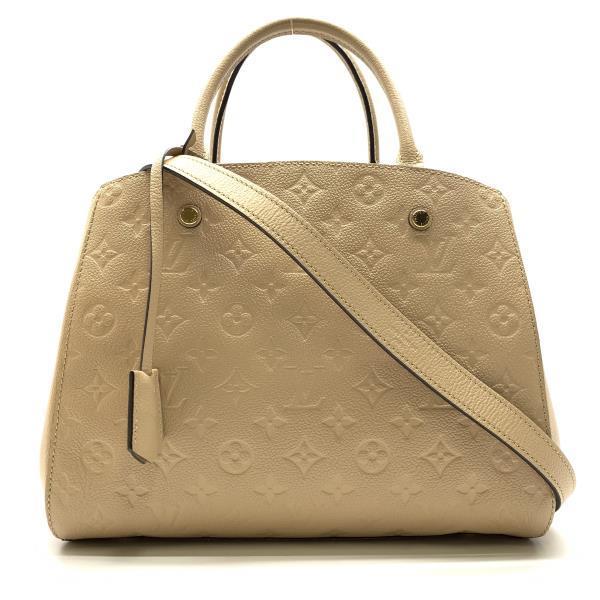 LOUIS VUITTON ルイヴィトン M41195 モンテーニュMM モノグラム アンプラント ガレ ベージュ ハンドバッグ レディース 2WAY 管理RY22003088_画像1