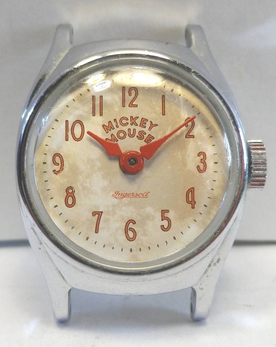 40'US TIME/INGERSOLL/ミッキーマウス ディズニー キャラクターWatch　希少！OHが必要！_画像2