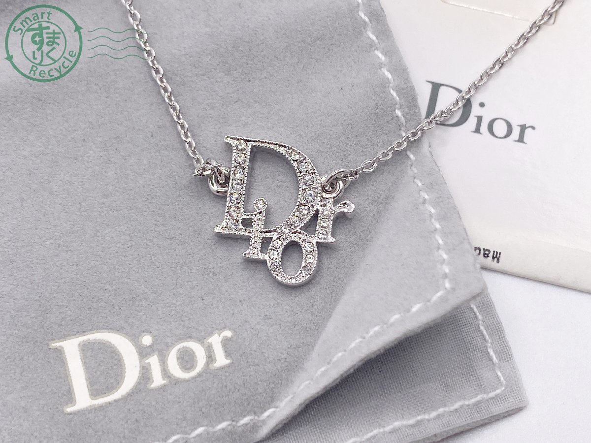 安い販売 Christian Dior 美品 ネックレス ストーン ロゴ ディオール ネックレス