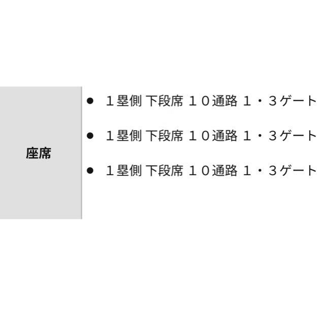 京セラドーム8/30巨人vsヤクルト指定席S1塁側3連番_画像4