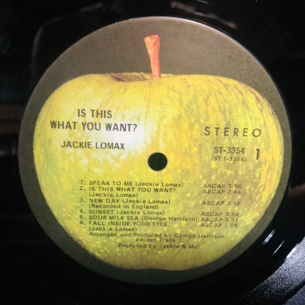 【美盤！'69 US orig】LP★Jackie Lomax - Is This What You Want? ☆洗浄済み☆の画像4