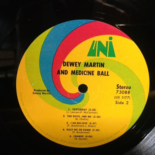 【'70 US org】LP★Dewey Martin And Medicine Ball ☆洗浄済み☆_画像5