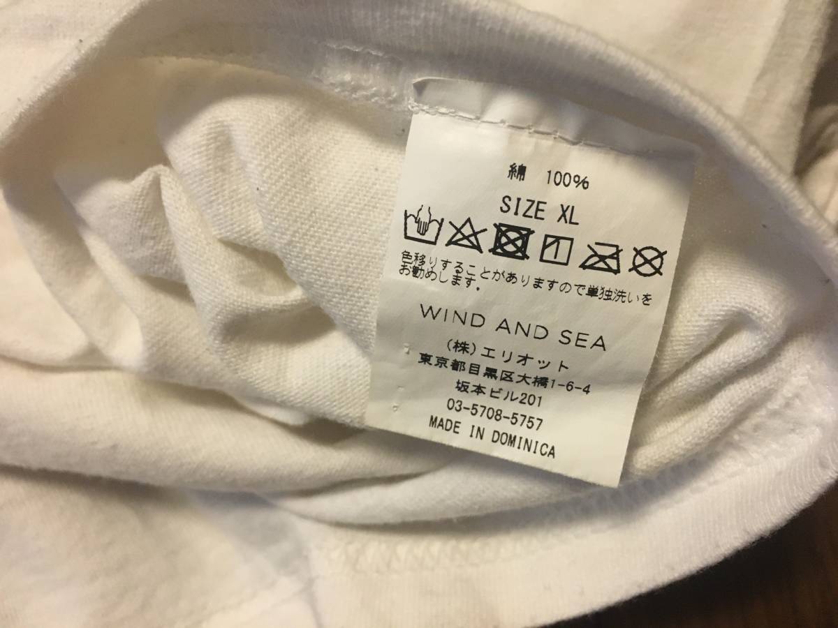 即決!!入手困難 XL白オレンジ WIND AND SEA L/S T-SHRIT WHITEロンT WDS LONG SLEEVE CUT-SEWN ウィンダンシーTシャツ/発送レターパック_画像6