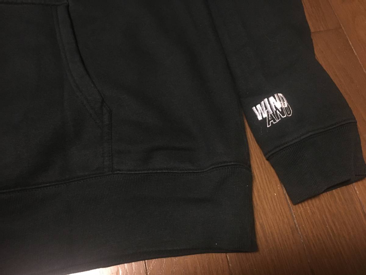 即決!!黒XL 初期ロゴ WIND AND SEAパーカーWDSウィンダンシーSEA(small) HOODIEプルオーバーPULLOVER SWEATスウェット オーバーサイズLL_画像4