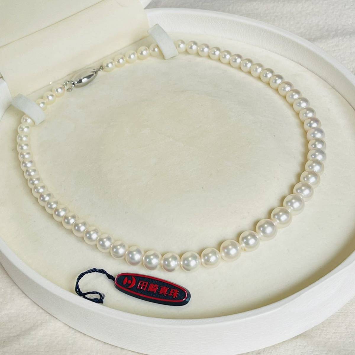 美品 パールネックレス あこや真珠 TASAKI 田崎真珠 刻印 アコヤ 美品 パールネックレス あこや真珠 TASAKI 田崎真珠 刻印 アコヤ