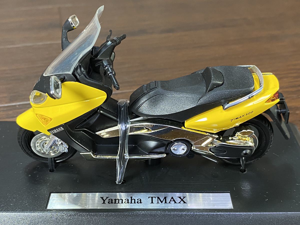 ♪♪未使用 スカイネット 1/18 ヤマハ T-MAX500 イエロー ダイキャスト製 箱潰れあり ♪♪_画像7