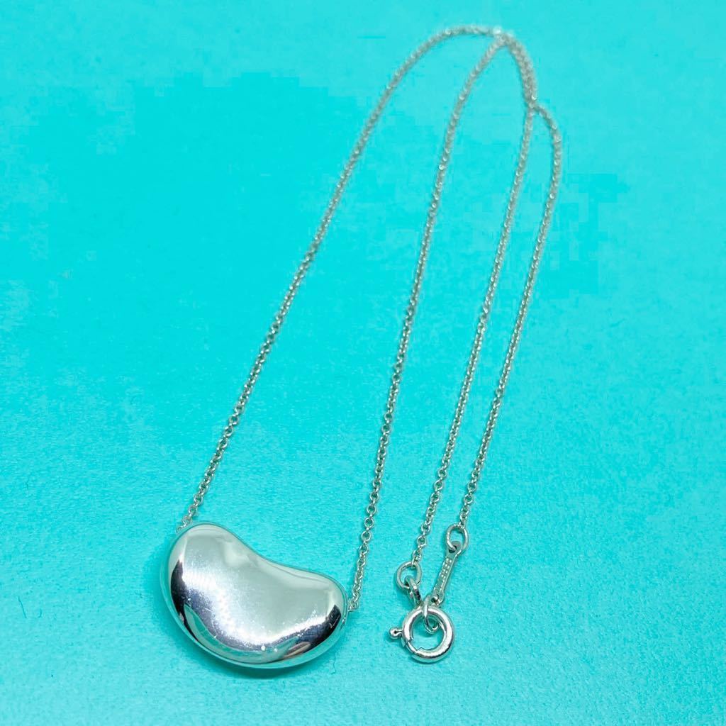 1円 ティファニー ビーン ネックレス シルバー SV 925 ビーンズ ペンダント T&CO 正規品 ビンテージ tiffany necklace pendant ペレッティ_画像2