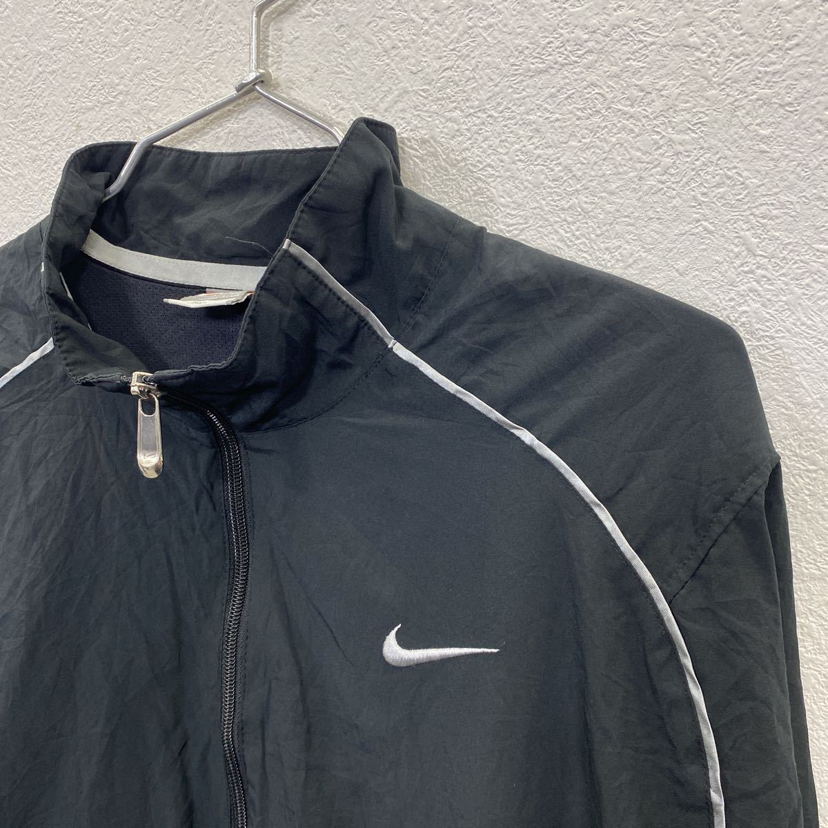 NIKE Zip up jacket XL size Nike sport jersey black old clothes . America buying up t2208-3333