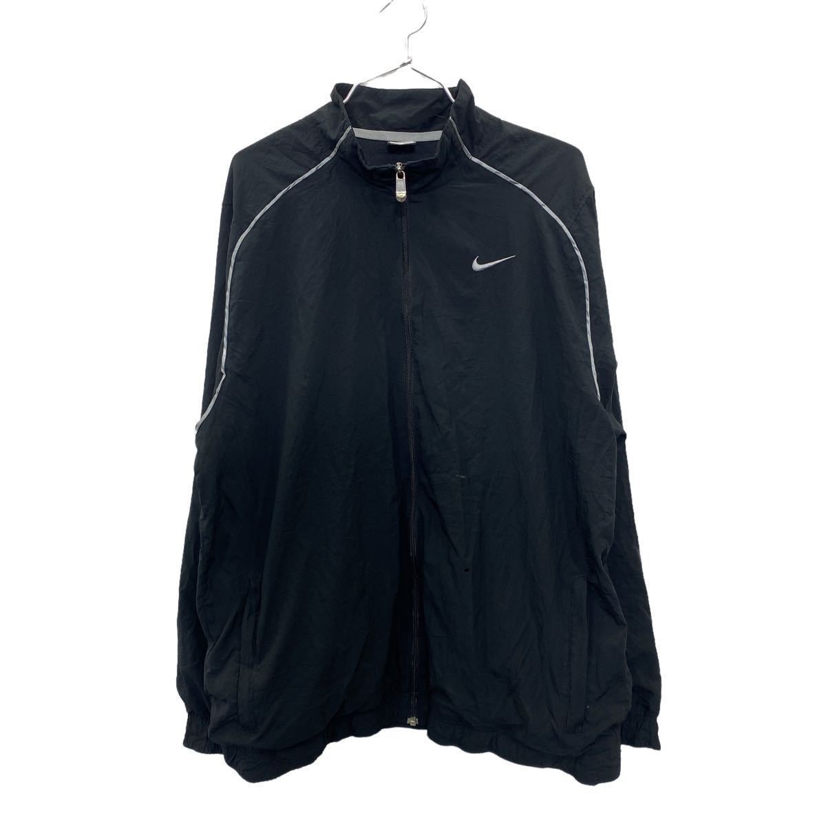 NIKE Zip up jacket XL size Nike sport jersey black old clothes . America buying up t2208-3333