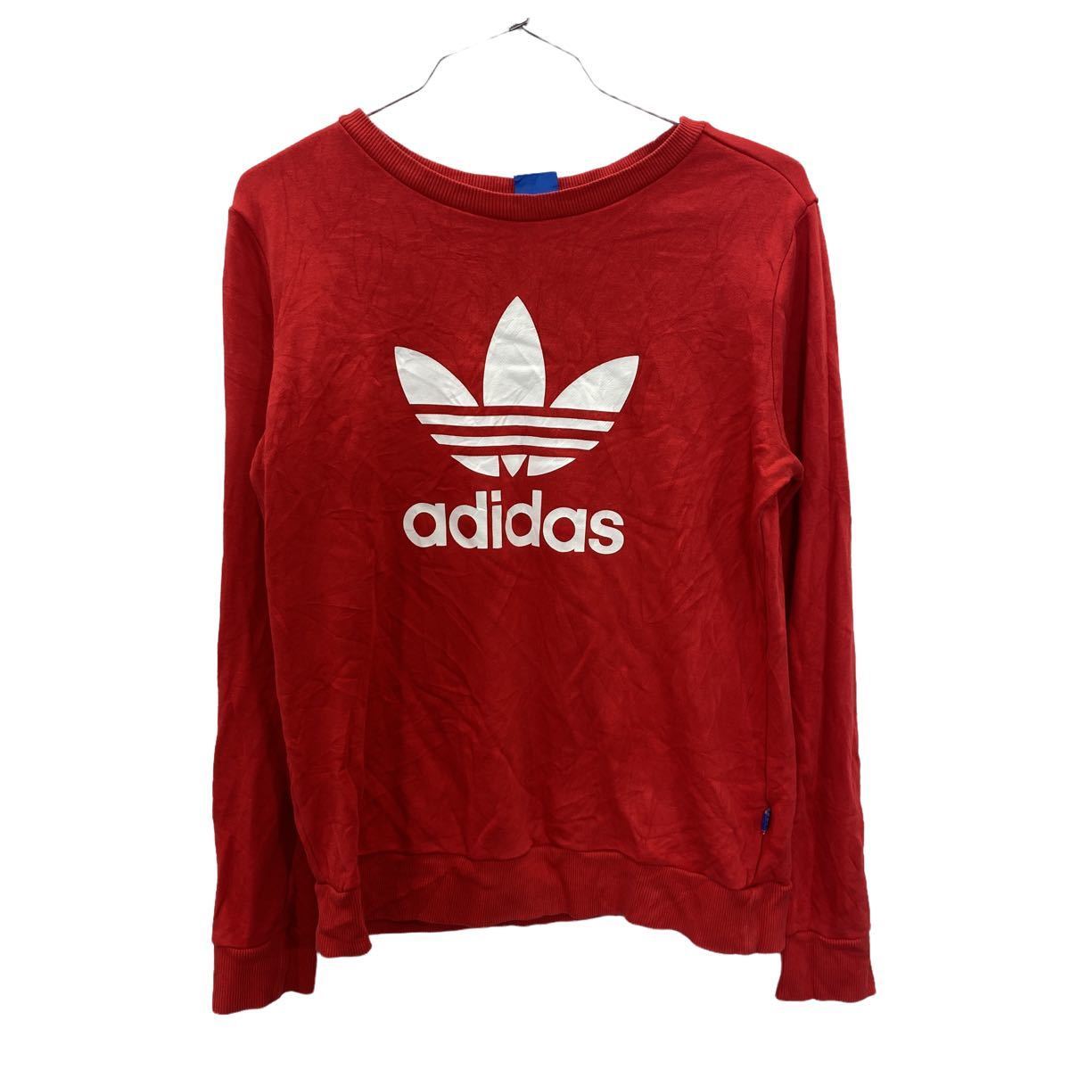 adidas тренировочный футболка женский L размер степень Adidas Logo тренировочный to зеркальный . il красный б/у одежда . America скупка t2208-3391