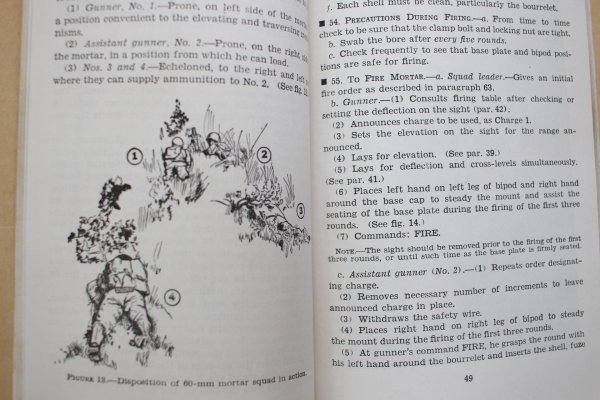 WW2米軍 M2 60ｍｍ迫撃砲フィールドマニュアル（V93）_画像6