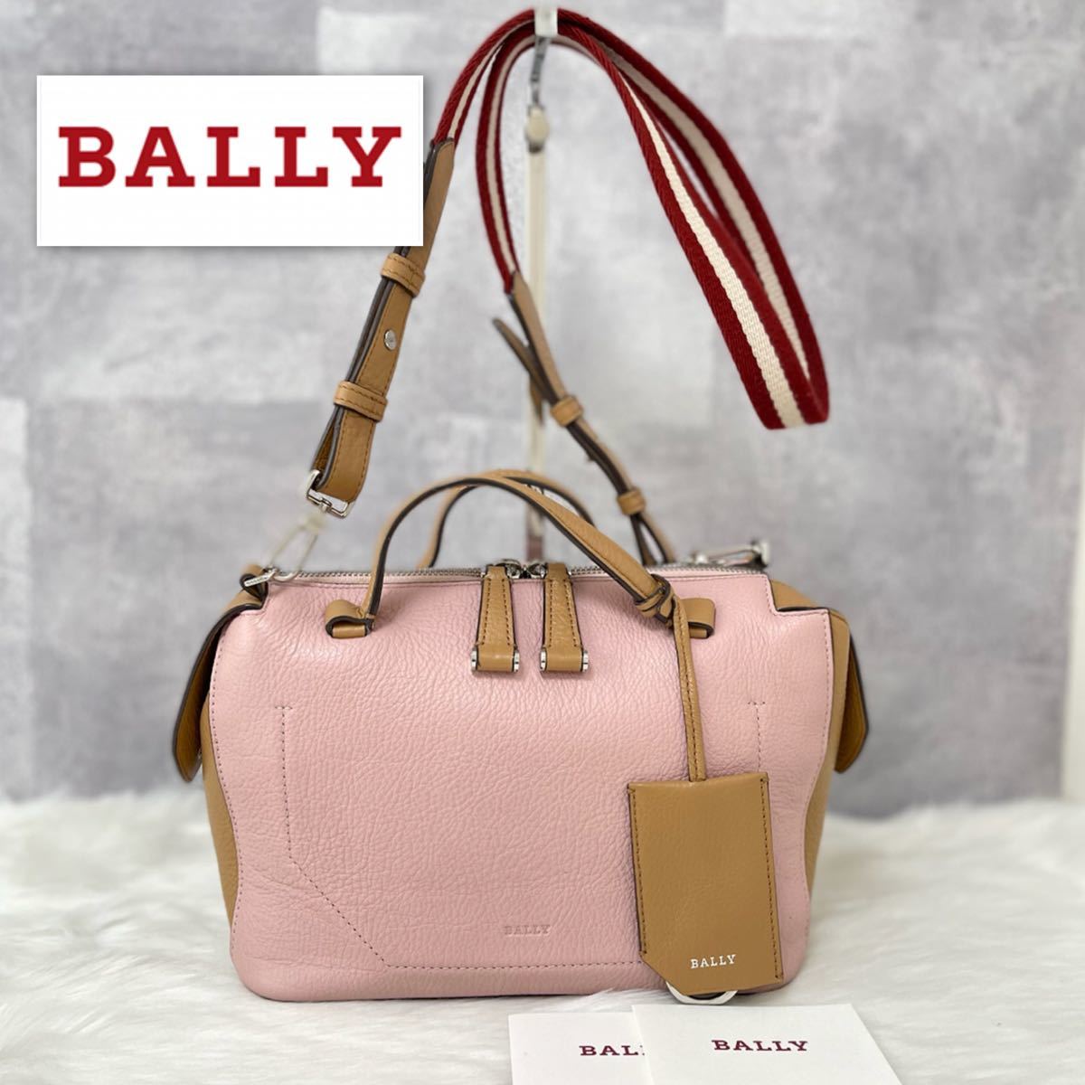 新作入荷!!】 BALLY BALLY バリーレザー2WAYラインショルダーバッグ