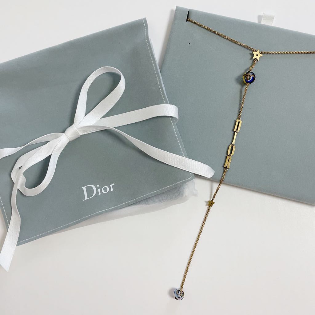 即決☆Christian Dior ディオール ネックレス ロゴ 蜂 星 アンティーク