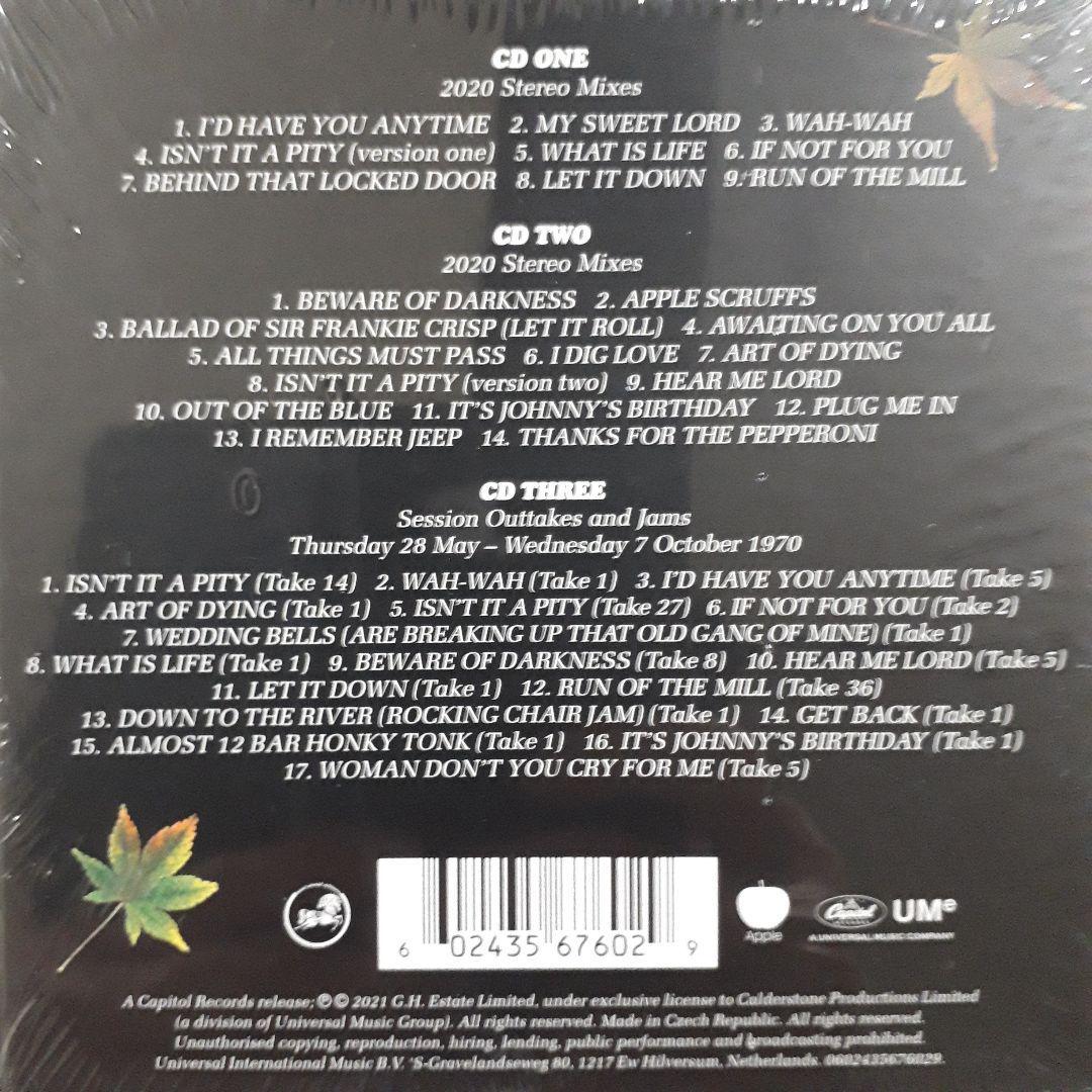 送料無料！ George Harrison All Things Must Pass 3CD ジョージ・ハリスン 輸入盤CD 新品・未開封品
