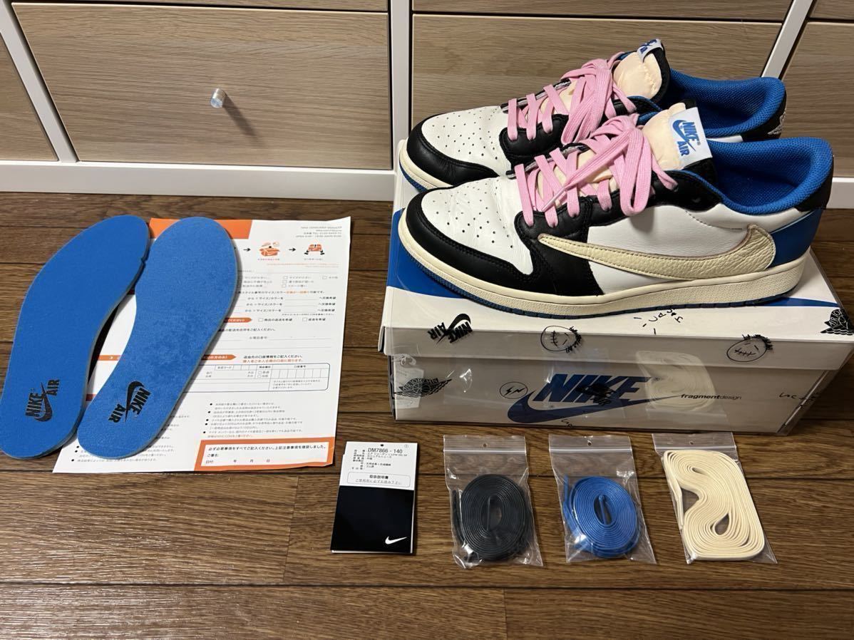 NIKE AIR JORDAN 1 LOW TRAVIS SCOTT FRAGMENT US10 snkrs購入