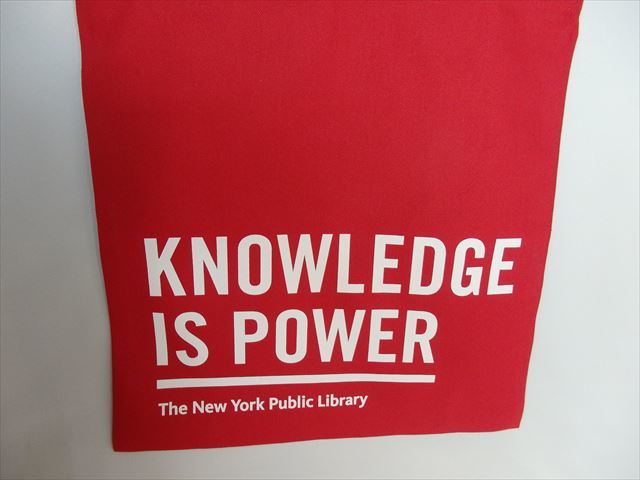 * новый товар не использовался * New York государственный библиотека (New York Public Library) большая сумка ( Francis * бекон )( знания. сила становится ) красный N30