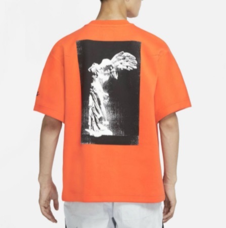 NIKE Short sleeve top sweatshirt nike image orange S Nike Tec fleece short sleeves T-shirt sweat CZ3504-837