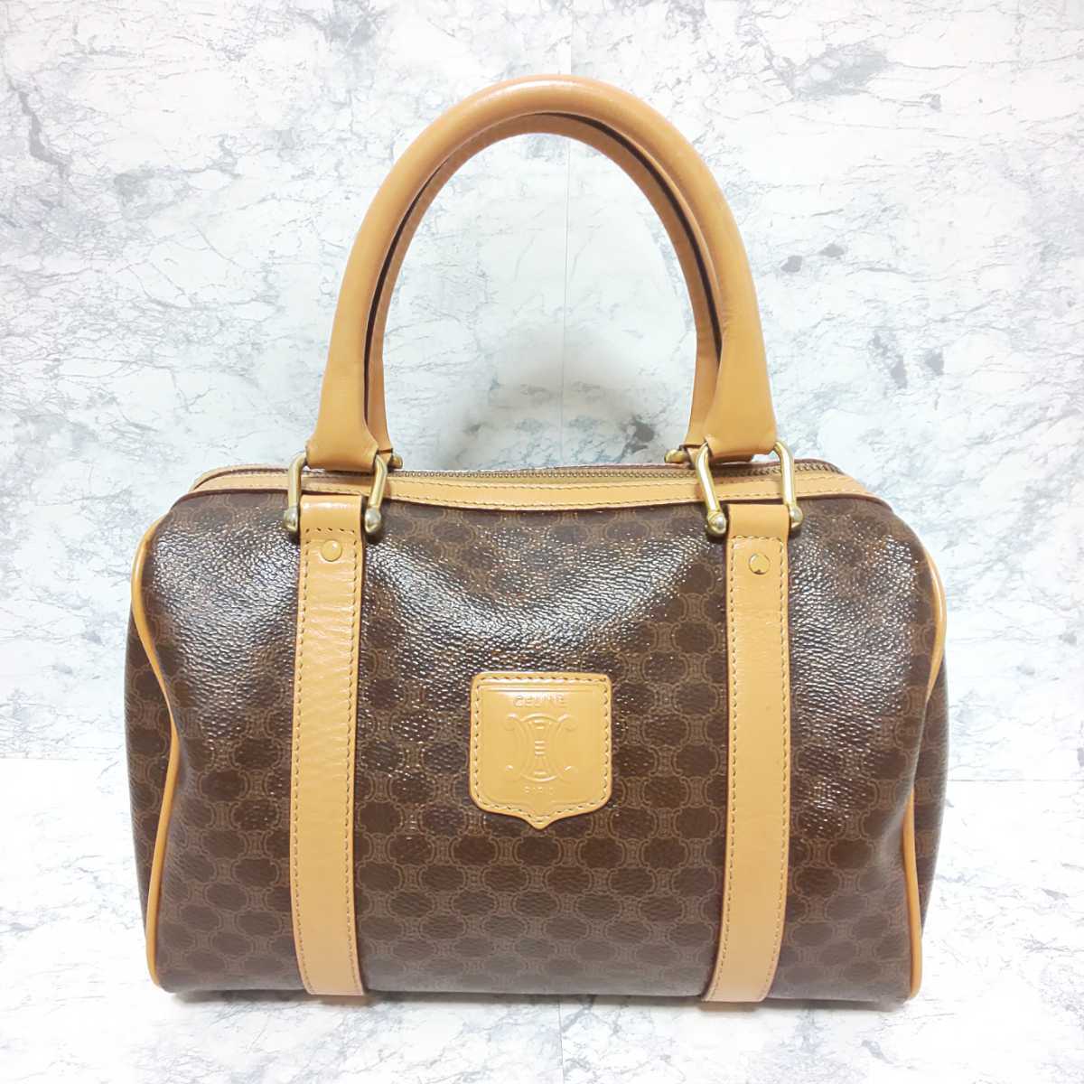 極美品希少】CELINE ミニボストンバッグ マカダム トリオンフ ブラック