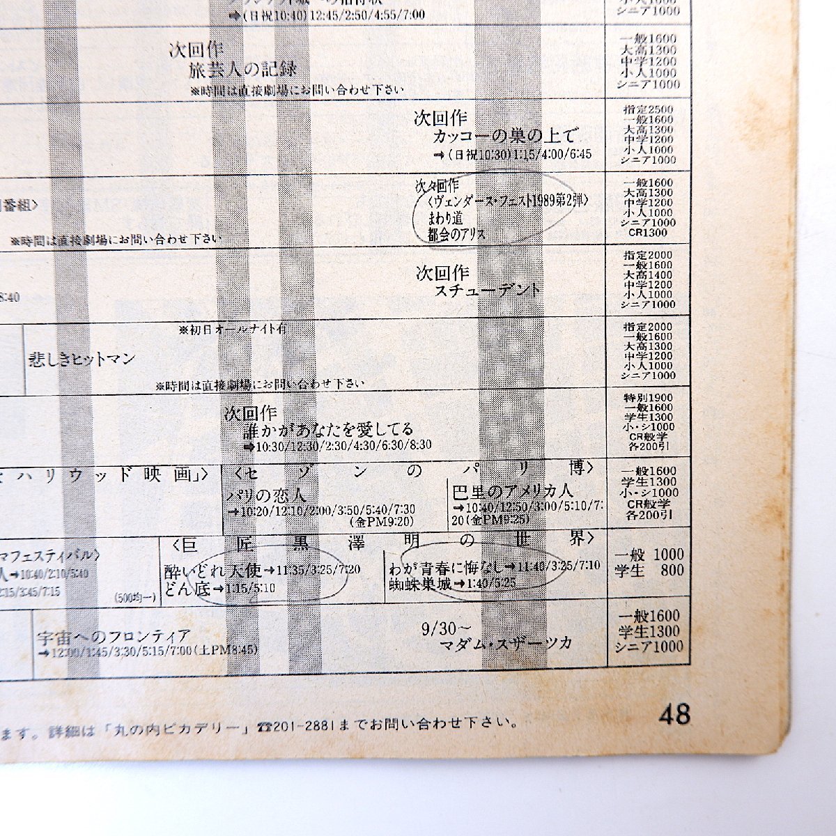 CITY ROAD 1989 year 9 month number | inter view *. sea ., Murakami Ryu,mei bell * tea n, money .. against .* Yoshida katsu&pe-ta- Sato City load 