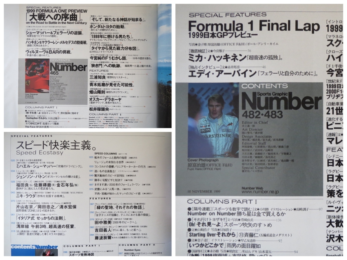 【9冊】Number 1996-2000年 F1特集号／F-1 ヴィルヌーヴ シューマッハ 中嶋悟 森且行 ルノー 高木虎之介 フィジケラ バトン ナンバー_画像7