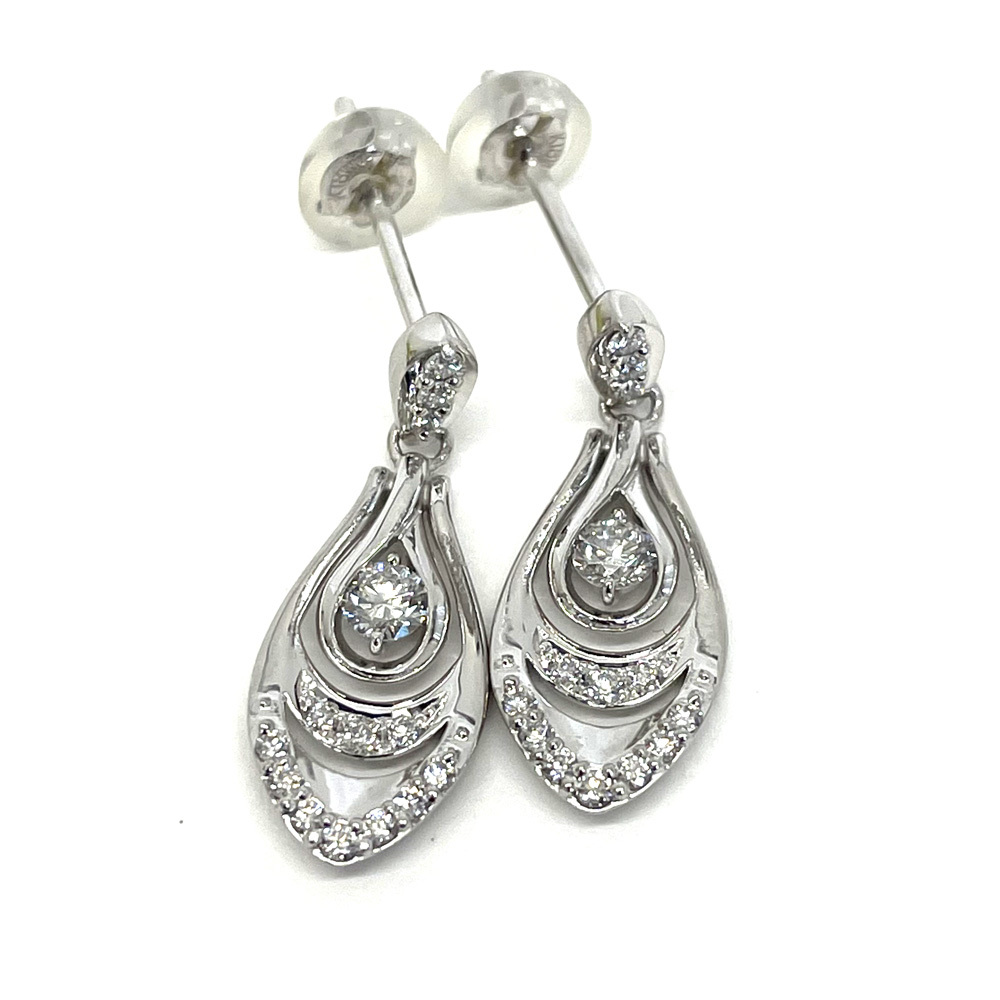 Pt900 ダイヤ ピアス D0.20ct×2 www.anac-mali.org