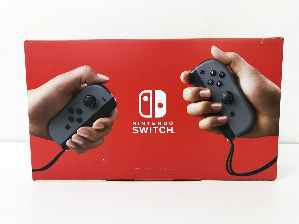 【1円】美品 任天堂 新モデル Nintendo Switch 本体 セット グレー ニンテンドースイッチ 動作確認済 付属品完備 EC44-068jy/G4_画像2