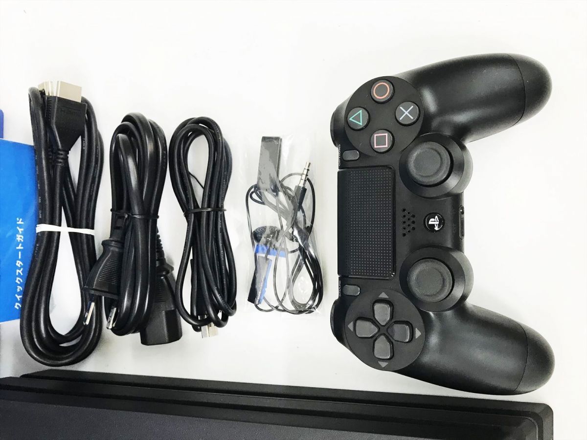 【1円】PS4 Pro 本体 セット 1TB ブラック SONY PlayStation4 CUH-7000B 動作確認済 箱 コントローラー プロ DC11-009jy/G4_画像2