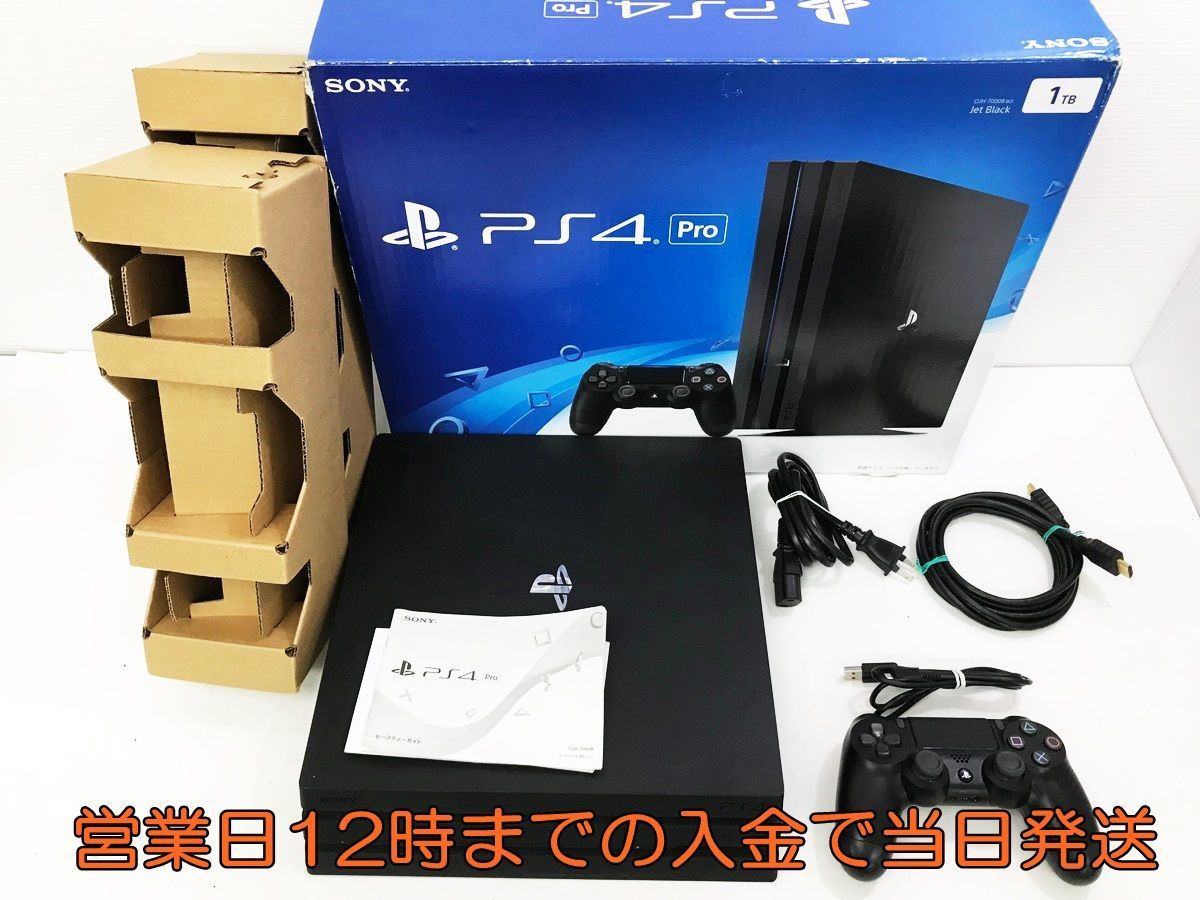 【1円】PS4 本体 PlayStation 4 Pro ジェット・ブラック 1TB (CUH-7000BB01) 初期化・動作確認済み 1A0601-1335yy/G4_画像1