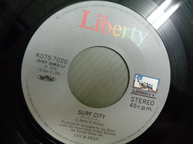 ジャン＆ディーンJAN & DEAN/サーフ・シティSURF CITY★シングル_画像4