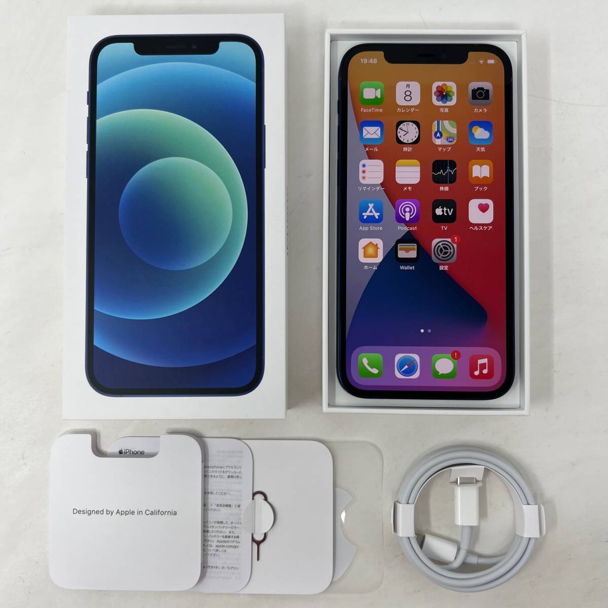 展示品 超美品 国内版 SIMフリー iPhone 12 MGHR3J/A 64GB バッテリー