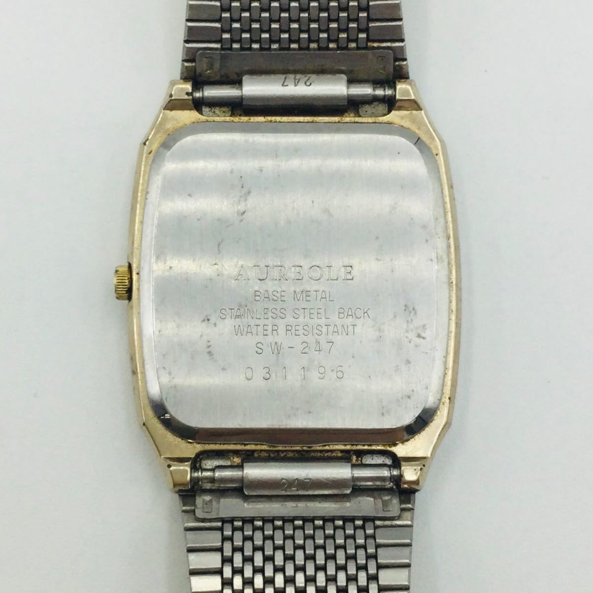 AUREOLE オレオール メンズ腕時計 腕時計 時計 クオーツ クォーツ ステンレススチール 耐水 ゴールド 未稼働品 HT