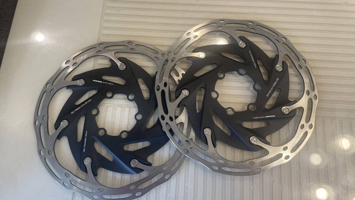 ラ受キン賞 【中古美品】スラムレッド ディスクローター160mm 前後