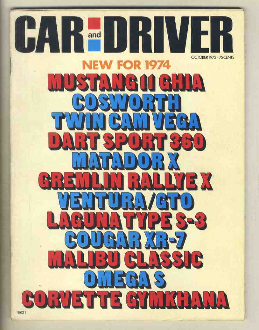 【c9294】73.10 CARandDRIVER／1974年のニューモデル=マスタングⅡギア/コスワースツインカム ヴェガ/ダートスポーツ360、..._画像1