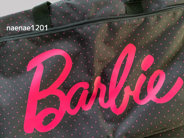 Barbie （バービー） ボストンバッグ 1回のみ使用の超美品 修学旅行 宿泊学習 ドット柄 黒(女性用)｜売買されたオークション情報、ヤフオク!  の商品情報をアーカイブ公開