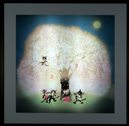 藤城清治(夜桜DX)ライトアップアート 真作保証 Acre - 美術品 藤城清治(夜桜DX)ライトアップアート 真作保証 Acre - 美術品