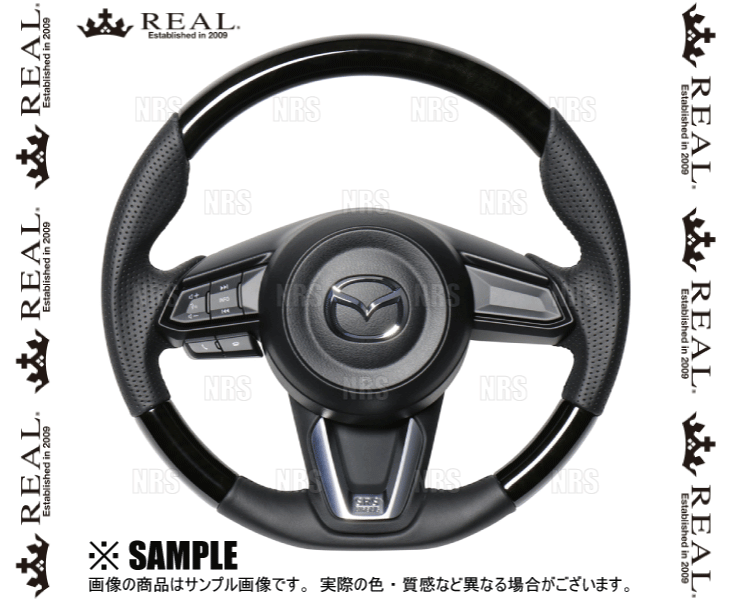 REAL レアル オリジナル (ブラックウッド/ブラックユーロステッチ) アクセラ BM5FP/BM5AP/BMLFP/BM2FP/BM2AP 2016/7～ (MZD-BKW-BK