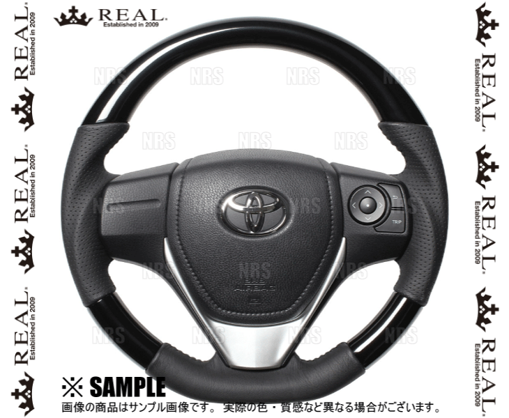 REAL レアル オリジナル (ピアノブラック/ブラックステッチ) アイシス ZGM10G/ZGM11G/ZGM15G/ZGM10W/ZGM11W/ZGM15W 12/6～ (E160-PBW-BK