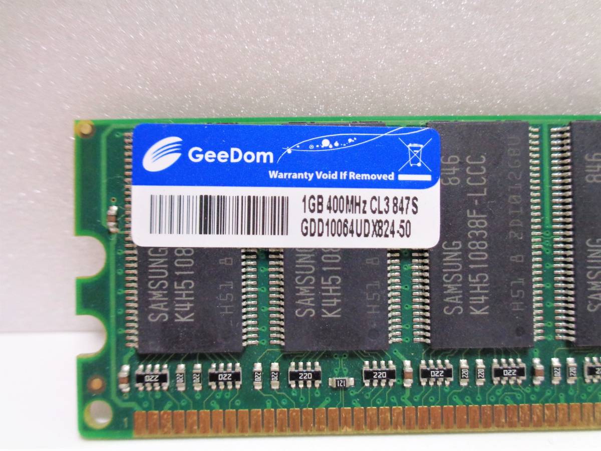 MAC GeeDom 製 1GB 400MHz CL3 847S GDD 10064UDX824-50 184Pin 2枚セット 中古 送料込み 匿名配送 即決価格の画像4