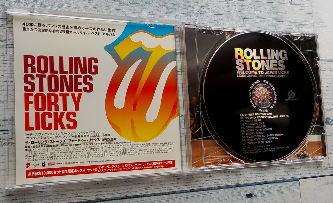 The Rolling Stones Welcome To Japan Licks Tour 2003 Sampler ★激レア！非売品 プロモ盤 Not For Sale PCD-2727 ローリング・ストーンズ_画像3