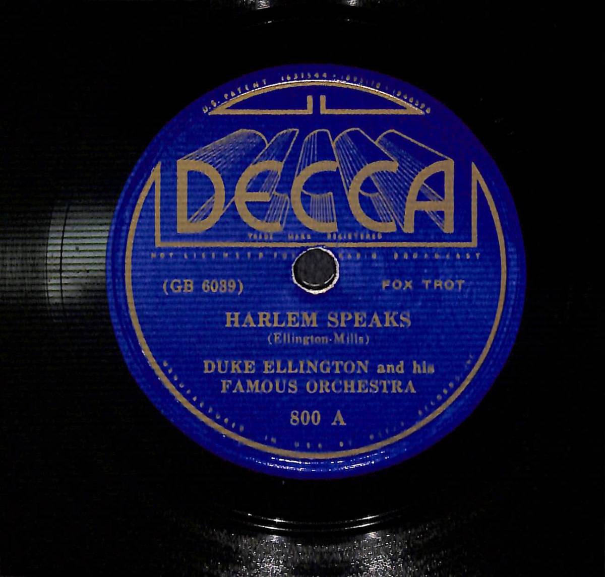 IM090/JAZZ SP/ rice /Decca/Duke Ellington/Harlem Speaks