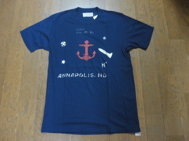 【ウエアハウス】NVY/38 U.S. NAVAL ACADEMY　 半袖プリントT　WAREHOUSE　ヴィンテージ