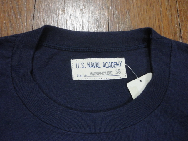 ウエアハウス】NVY/38 U S NAVAL ACADEMY 半袖プリントT WAREHOUSE